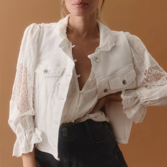 Anthropologie Pilcro Collarless Denim Vest XL - Picture 11 of 11